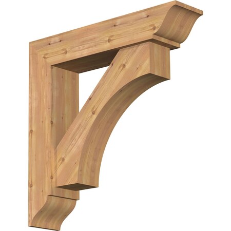 Ekena Millwork Westlake Traditional Smooth Bracket w/ Offset Brace, Western Red Cedar, 7 1/2"W x 34"D x 34"H BKT0806X34X34WTL01SWR